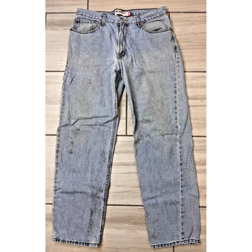 Levi's 550 Jeans Vintage Y2K‎ Relaxed Fit Thrashed Distressed Denim 36X34 *SEE